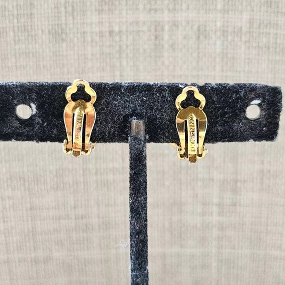Nina Ricci Women Earrings Gold/Silver Ear Jewelry Clip On Stud Fashion Earrings - Picture 12 of 12